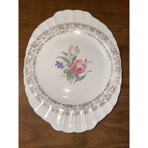 Vintage Fairbanks Ward China SHARON Serving Plate 22k Gold Trim 12" x 9 1/2"
